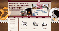 Desktop Screenshot of bed-and-breakfast-regensburg.de