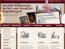 Tablet Screenshot of bed-and-breakfast-regensburg.de